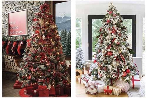 تزیین درخت کریسمس با وسایل ساده کوچک و سفید
